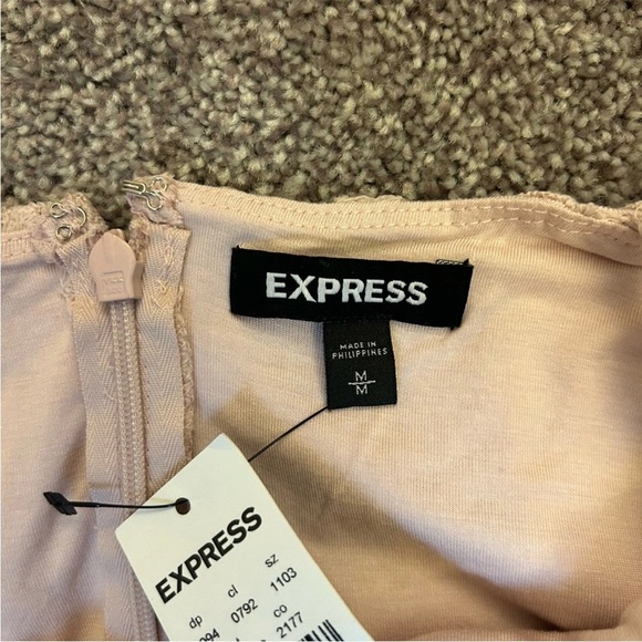 Express Women's Pink Floral Lace Midi Dress Sleeveless Size M - Medium - NWT$118 - Picture 13 of 16